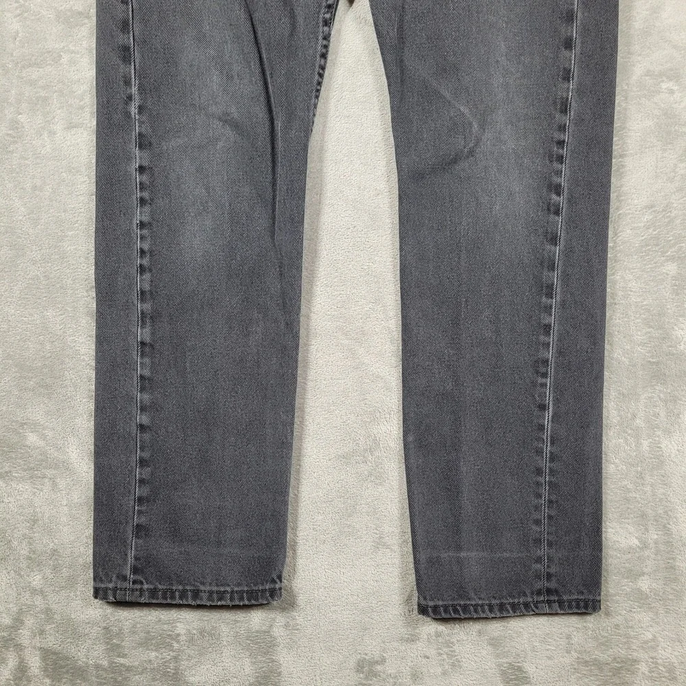 Levi's 505 Jeans Mens 33x34 (Fits 32x31) Black Regular Fit Straight Leg Faded